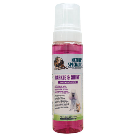 Nature's Specialties Barkle & Shine Sparkling Facial Wash - gentle foam for cleaning your dog's and cat's face