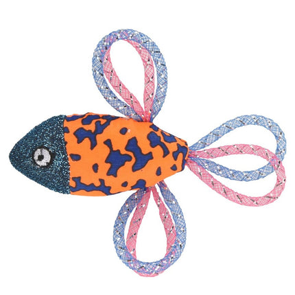 Flamingo Cat Asli Fish - small toy for cats, fish with a rattle and mesh