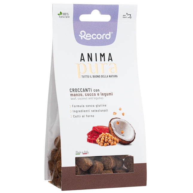 Anima Pura Beef, Coconut, and Legumes - Healthy Treats for Dogs, Beef with Coconut and Legumes