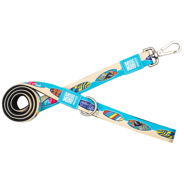 Max&Molly Short Leash Aloha - colorful urban leash for dogs, aloha pattern, 120cm