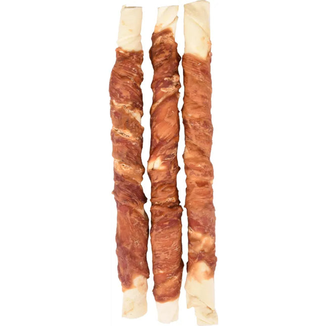 Flamingo R'Hide Wrapped Sticks - dog treats, sticks wrapped in duck