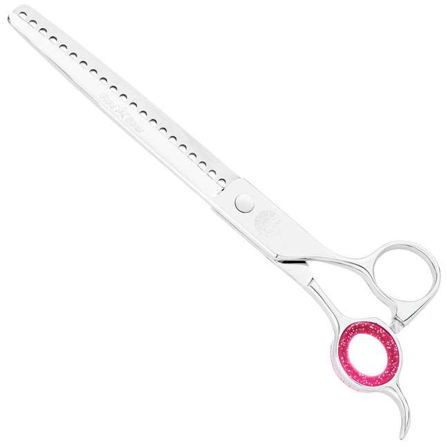 Kenchii Five Star Offset Chunkers - single-sided grooming thinning shears, 21 teeth