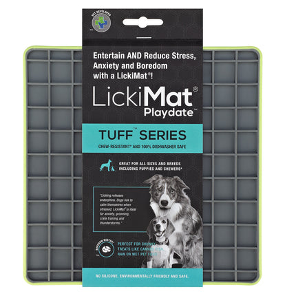 LickiMat Tuff Playdate - licking mat for dogs, checkered pattern