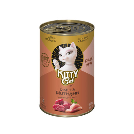 Kitty Cat Beef & Turkey Pâté - Grain-Free Wet Food, Pâté for Cats, with Beef and Turkey