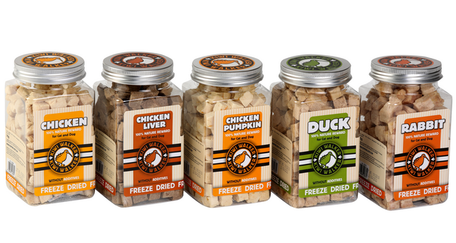 Kiwi Walker Rabbit Snacks - 100% rabbit, freeze-dried, natural treats for dogs and cats