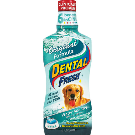 Dental Fresh Water Additive - oral hygiene and dental care product for dogs and cats, water additive