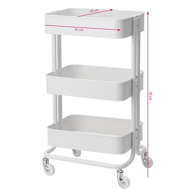 Activ HS - 05 - metal grooming cart, assistant, shelves on wheels