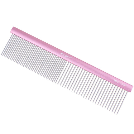 Madan Professional Light Comb 19cm - professional, lightweight comb with an aluminum handle and mixed tooth spacing, pins