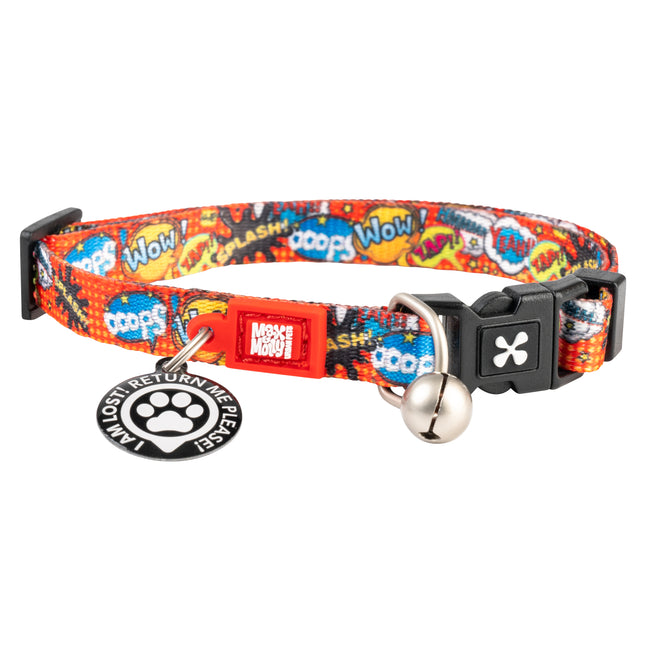 Max&Molly GOTCHA! Smart ID Cat Collar Heroes - colorful collar for cats with a smart Tag pendant