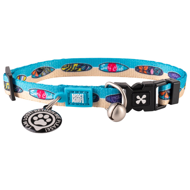 Max&Molly GOTCHA! Smart ID Cat Collar Aloha - colorful collar for cats with a smart Tag pendant