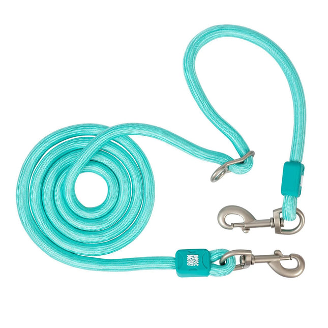 Max&Molly Rope Leash Matrix 2.0 200cm Turquoise - adjustable rope leash for dogs, turquoise