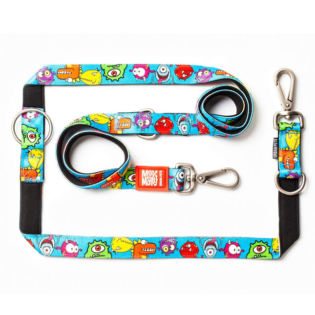 Max&Molly Multi-Leash Little Monsters - adjustable leash for dogs, interesting pattern, 200cm