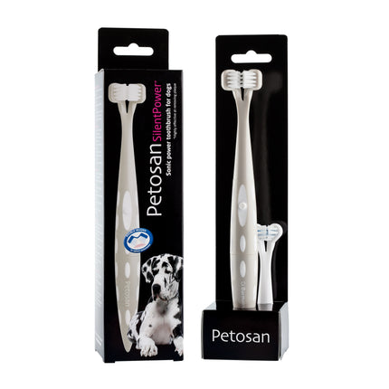 Petosan Sonic Silent Power - electric sonic toothbrush for dogs, with dual head