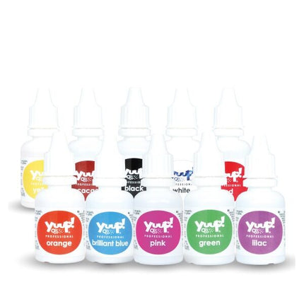 Yuup! Colors Grooming Airbrush - set of 10 airbrush coloring inks