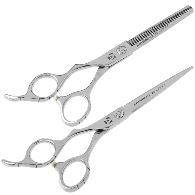 Artero One Lefty - Professional Scissors Set + Thinning Shears with 30 Teeth, Left-Handed