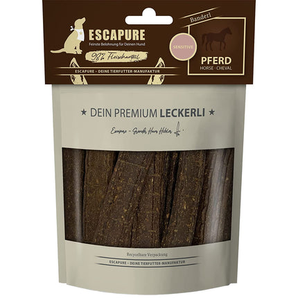 Escapure Premium Horse Strips - meat treats for dogs, horse strips for sensitive canines