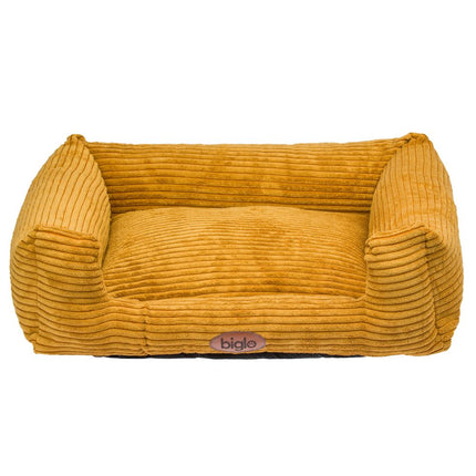 Biglo Odi Honey - corduroy bed for dogs and cats, honey-colored