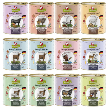 GranataPet Dog Food Set - Grain-Free Wet Dog Food, Mix of 10 Flavors