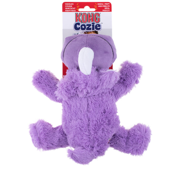 KONG Cozie Brights Rhino - durable plush toy for dogs, rhinoceros with squeaker