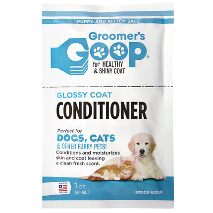 Groomer's Goop Glossy Coat Conditioner - moisturizing conditioner for dogs and cats, for oily fur