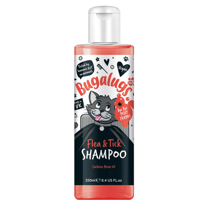 Bugalugs Flea & Tick Cat Shampoo - flea and tick shampoo for cats, with Neem oil