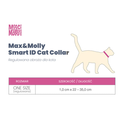 Max&Molly GOTCHA! Smart ID Cat Collar Sailor - colorful cat collar with smart Tag pendant, nautical pattern