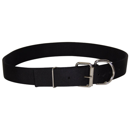 Hamilton Double Thick Buckle Collar - sturdy collar made of double nylon webbing, for large dogs - Length: 77cm