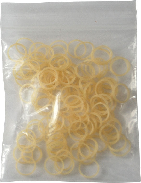 HPP Latex Bands 100pcs - Transparent 0.9cm