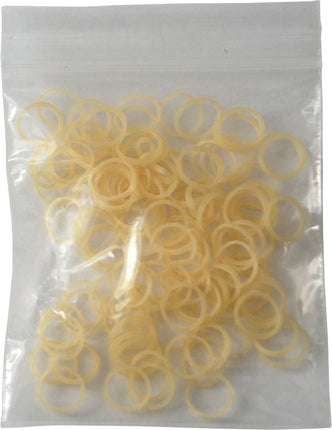 HPP Latex Bands 100pcs - Transparent 0.9cm