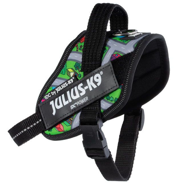 Julius - K9 IDC Powerharness Daycare - dog harness with reflective elements, colorful town pattern