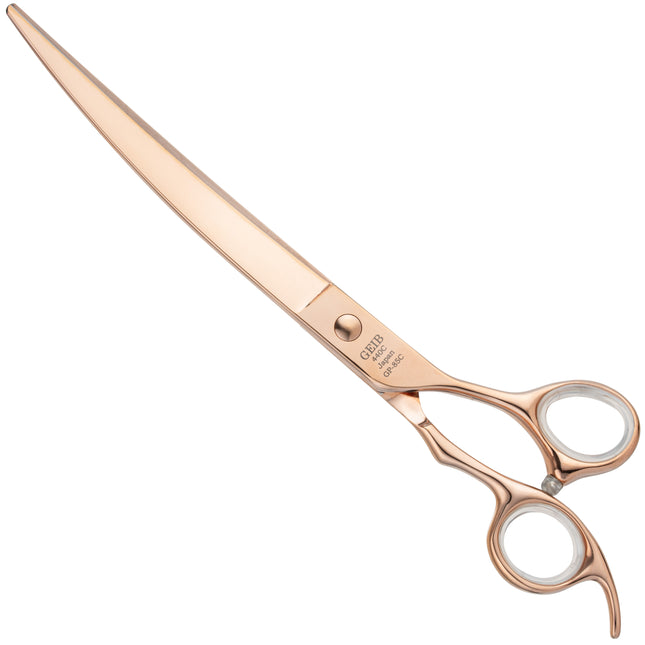 Geib Gold Pearl Curved Scissors - professional grooming scissors made of Japanese steel, curved