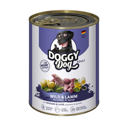 Doggy Dog Venison & Lamb - grain-free wet dog food with game and lamb