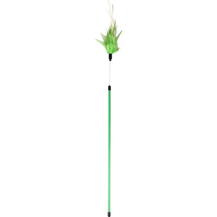 Flamingo Cat Stick Rumba - cat toy on a stick, with feathers on a flexible tip