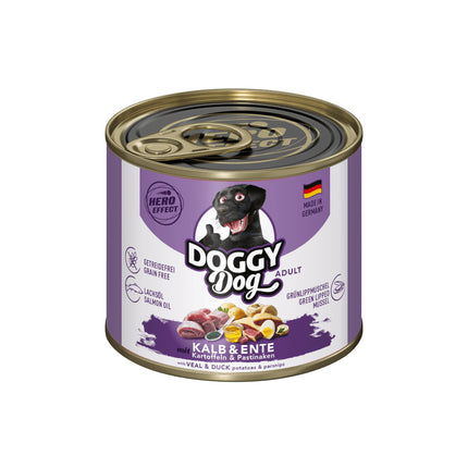 Doggy Dog Veal & Duck - grain-free wet dog food with veal and duck