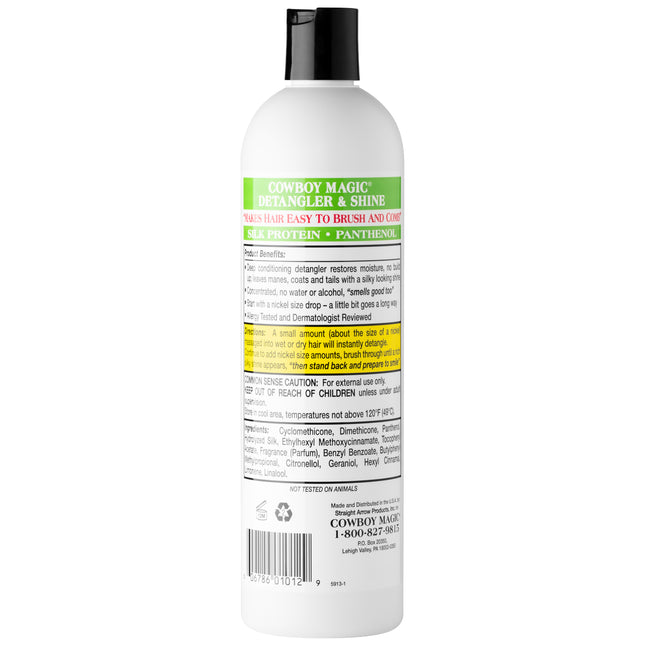 Cowboy Magic Detangler & Shine - a powerful detangling and shine product for the fur of dogs, cats, and horses.