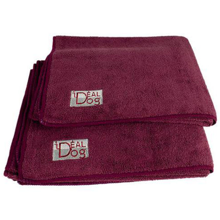 Chadog Microfiber Towels - set of 2 highly absorbent microfiber towels, burgundy