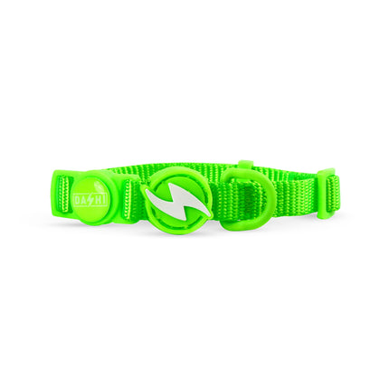 Dashi Neon Cat Collar - nylon cat collar, neon green