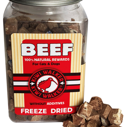 Kiwi Walker Snacks Beef - 100% beef, freeze-dried, natural treats for dogs and cats