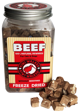 Kiwi Walker Snacks Beef - 100% beef, freeze-dried, natural treats for dogs and cats