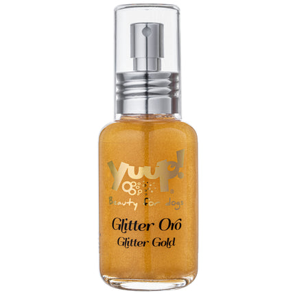 Yuup! Fashion Glitter - scented shine spray with golden particles