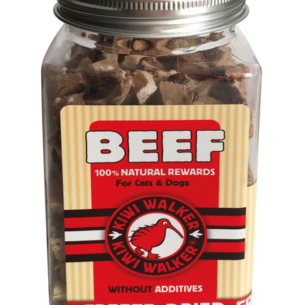 Kiwi Walker Snacks Beef - 100% beef, freeze-dried, natural treats for dogs and cats