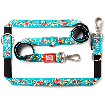 Max & Molly Multi-Leash Popcorn - adjustable leash for dogs, interesting pattern, 200cm