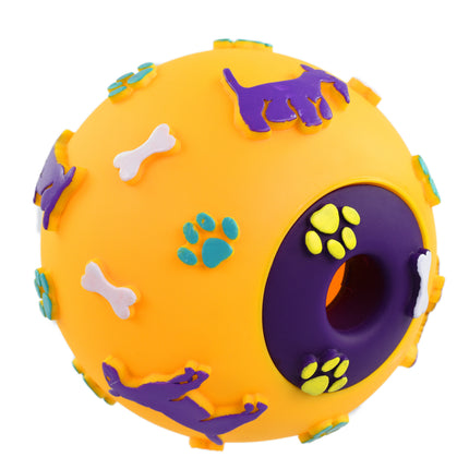 Flamingo Treat Ball - treat ball for dogs - yellow