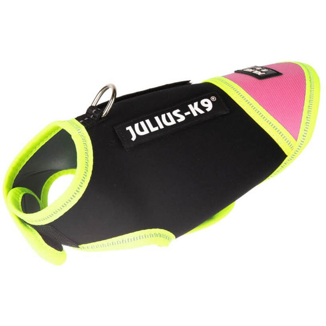 Julius IDC Neoprene Dog Clothes Pink - neoprene jacket for dogs, black with pink