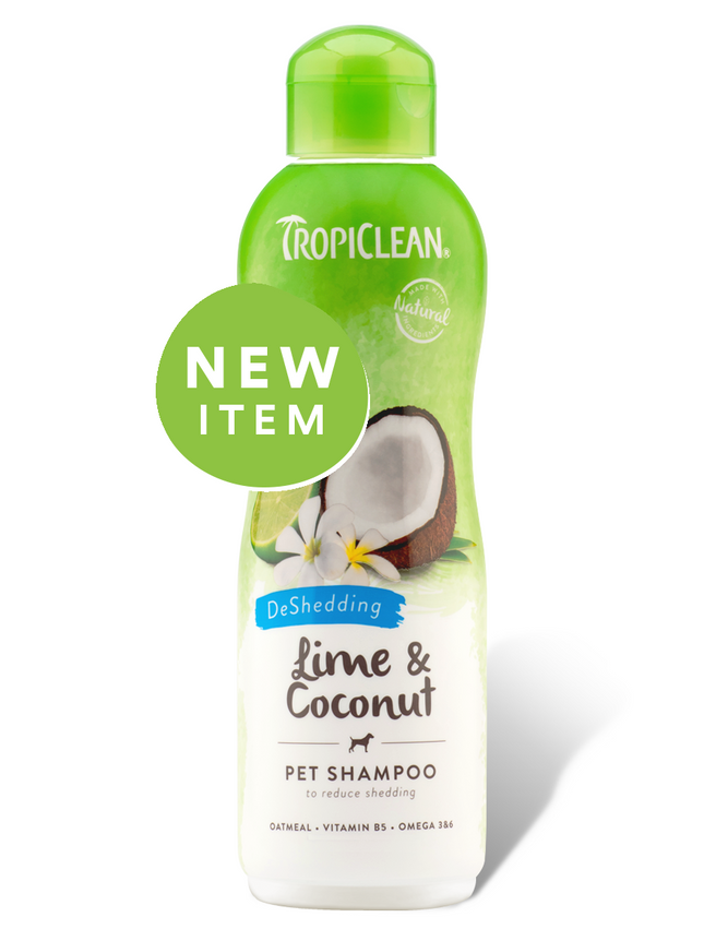 Tropiclean Shed Control & Coconut Pet Shampoo - dog shampoo that reduces shedding.