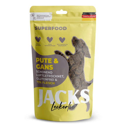 Jacks Treats Superfood Turkey & Goose - dog snacks, 73% turkey and goose meat