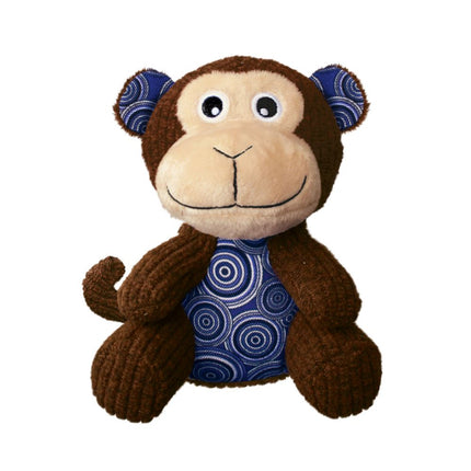 KONG Patches Cordz Monkey L - plush toy for dogs, corduroy monkey with squeakers