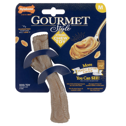 Nylabone Gourmet Stick Peanut Butter - durable dog chew, intense peanut butter flavor