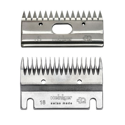 Heiniger 18/15 - complete blade set for horses, for thick curly coat, cutting height