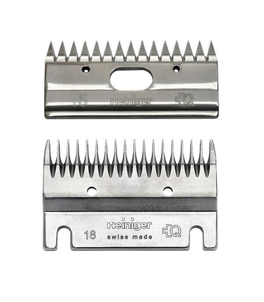 Heiniger 18/15 - complete blade set for horses, for thick curly coat, cutting height